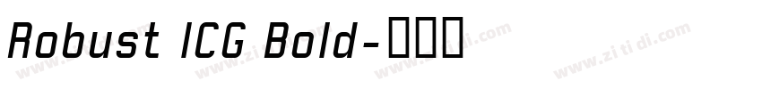 Robust ICG Bold字体转换